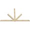 Ekena Millwork Kennewick Rough Sawn Timber Gable Bracket, Douglas Fir, 96"W x 60"H x 2"D x 4"F, 15/12 Pitch GBW096X60X0204KEN00RDF - alternate 4